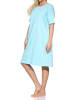 NORMANN Nachthemd kurzarm in türkis