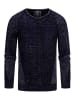 Rusty Neal Grobstrick Slim Fit V-Neck-Pullover in Marine