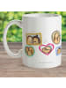 Mr. & Mrs. Panda Kaffeetasse Igel Familie ohne Spruch in Weiß