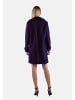 TOOCHE Mantel "Mantel mit Pelzapplikation" in violet