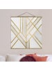 WALLART Stoffbild - E. Fredriksson - Art Deco Geometrie Weiß Gold in Gold