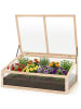 COSTWAY Frühbeet Gewächshaus in Hellbraun