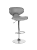 Beliani 2-tlg Drehhocker CONWAY in Grau/Silber