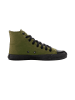 ethletic Canvas Sneaker Black Cap Hi Cut in camping green jet black