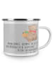 Mr. & Mrs. Panda Camping Emaille Tasse Scheidung Soloabenteuer m... in Heather Grey