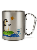 Mr. & Mrs. Panda Becher Pinguin Surfer ohne Spruch in Silber