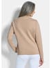 GOLDNER Strickblazer Milano-Ripp-Blazer mit Reverskragen in beige