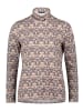 Betty Barclay Rollkragenshirt mit Stehkragen in Grau/Beige