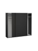 ebuy24 Schiebetürenschrank Como (2-türig) Schwarz 244 x 67 cm