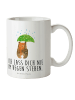 Mr. & Mrs. Panda Kindertasse Bär Regenschirm mit Spruch in Weiß