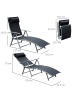 Outsunny Liege,137cm x 63,5cm x 100,5cm,schwarz