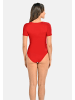 Teyli Bodysuit für Frauen mit kurzen Ärmeln Shirty in rot