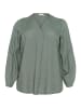 KAFFE curve Langarm-Bluse KCelse in Balsam Green