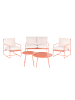 Beliani 13-tlg Sitzgruppe FORMELLO in Rot/Beige