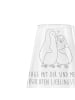 Mr. & Mrs. Panda Weißwein Glas Pinguin umarmen mit Spruch in Transparent