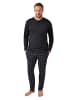 JP1880 Langer Schlafanzug in schwarz