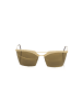 Frankie Morello Gold Metallic Faser Damen Sonnenbrille