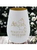 Mr. & Mrs. Panda Gold Windlicht Einhorn Bergsteiger mit Spruch in Weiß