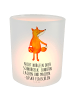 Mr. & Mrs. Panda Kerzenglas Fuchs Laterne mit Spruch in Transparent