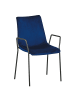 Beliani 2er-Set Esszimmerstuhl JEFFERSON in Blau/Schwarz