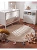 Beliani Kinderteppich KODINHI  in Beige/Grau/Rosa - (W) 120 x (L) 120 cm