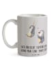 Mr. & Mrs. Panda Teetasse Lieblings-Tante mit Spruch in Grau Pastell