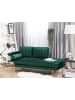 Beliani 3-tlg Chaiselongue MIRAMAS in Grün/Gold linksseitig