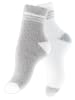 Yenita® Kuschelsocken 4 Paar in grau-weiss