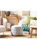 Beliani Pouf HARNAI in Weiß - (W) 40 x (H) 40 x (L) 40 cm
