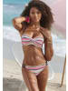 Venice Beach Bügel-Bandeau-Bikini in creme-rosa