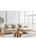 Beliani Ecksofa SERSAN in Beige/Schwarz - (W) 258 x (H) 98 x (L) 179 cm linksseitig