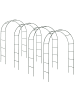 tectake 4er-Set Rosenbogen  140 x 40 x 240 cm, grün