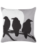 Beliani Dekokissen ORADEA in Grau/Weiß/Schwarz - (W) 45 x (H) 12 x (L) 45 cm