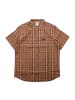 Jack Wolfskin Hemd Hot Chi Clay Checks kurzarm Herren Hemd Outdoor Shirt in Braun