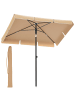 SONGMICS Sonnenschirm Sheld in Taupe - (D)200 x (H)125 cm