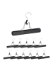 relaxdays 84x Hosenspanner in Schwarz - (B)25 x (H)17 x (T)2,3 cm