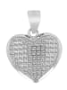 Adeliás Damen Anhänger Herz aus 925 Silber mit Zirkonia in silber