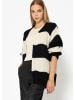 SASSYCLASSY Gestreifter oversize Cardigan in Schwarz