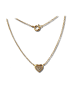 SilberDream 925 Silber vergoldet (Gelbgold 333) Damen SilberDream Halsketten Herz  ca. 45cm