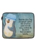 Mr. & Mrs. Panda Laptop Tasche Pinguin Duschen Design mit Spruch in Weiß