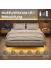 VASAGLE Bettgestell Conner in Mattschwarz - (B)160 x (H)26 x (T)200 cm