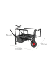 relaxdays Angelwagen-Transportwagen in Schwarz - (B)145 x (H)65 x (T)55 cm