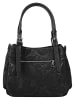 Samantha Look Handtasche echt Leder in schwarz