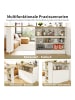 ABRIHOME 90 x 45 x 100 cm Um 360° Sideboard mit Ablageflächen, Schwarz