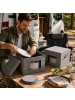 relaxdays 2 x Teller Aufbewahrung in Grau - (B)30,5 x (H)20,5 x (T)30,5 cm