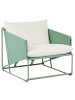 Beliani Gartenstuhl PONTE in Grün/Beige - (W) 89 x (H) 88 x (L) 94 cm