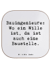 Mr. & Mrs. Panda Holz Untersetzer Spruch Bauingenieur Wille mit ... in Weiß