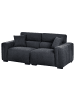 Beliani 3-Sitzer Sofa FAUSKAN in Schwarz - (W) 203 x (H) 84 x (L) 96 cm
