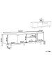 Beliani TV-Möbel ITACA in Weiß/Braun/Schwarz - (W) 163 x (H) 50 x (L) 40 cm
