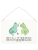 Mr. & Mrs. Panda Deko Wandbild Frosch Liebe mit Spruch in Weiß